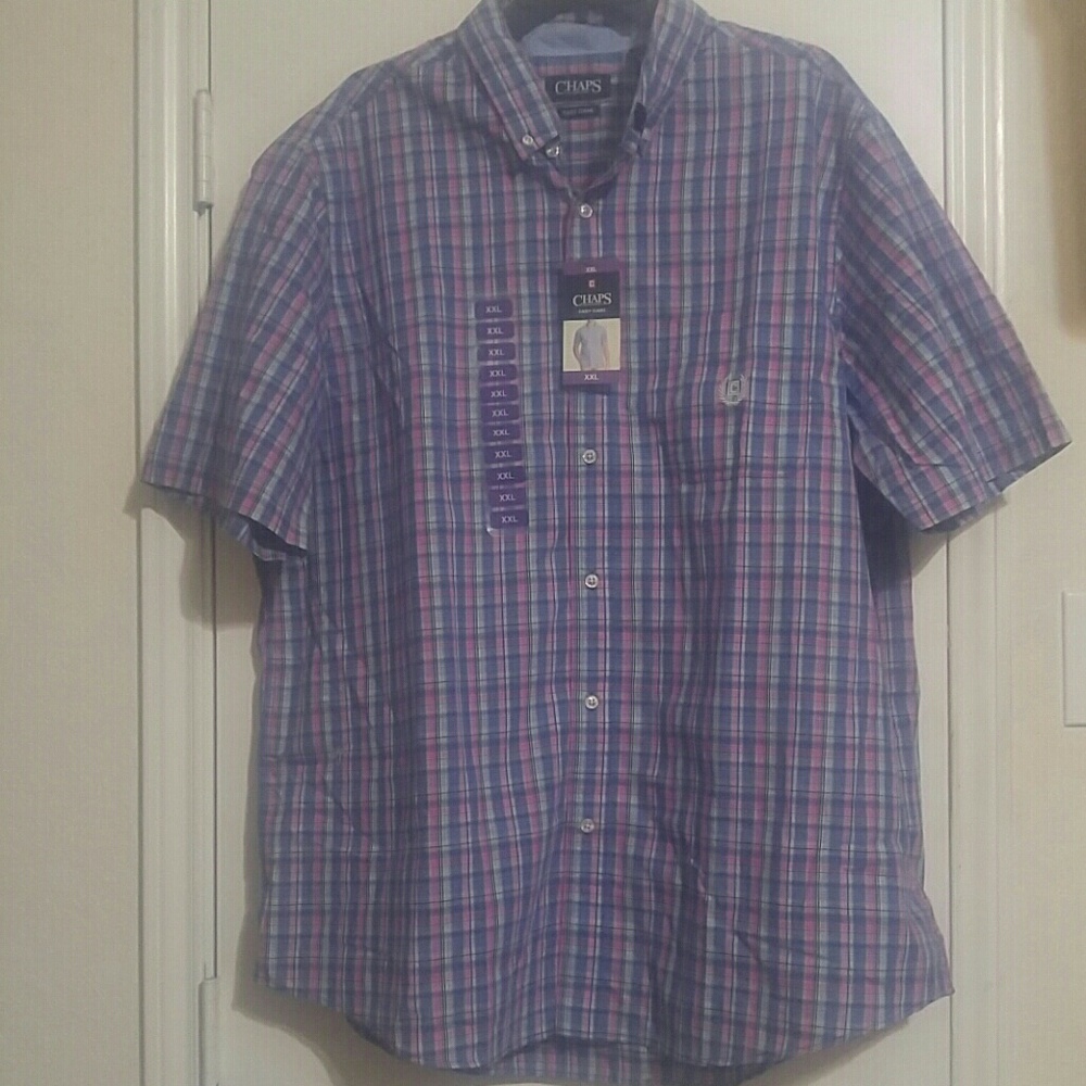 Chaps Easy Care Short Sleeve Button Down
